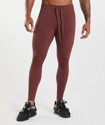 Spodnie Do Biegania Męskie Gymshark 315 Seamless Różowe Brązowe Bordowe | PL 3358KOR